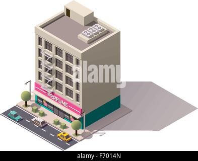 Vettore edificio isometrico Illustrazione Vettoriale