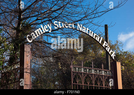 Camley Street Parco naturale in King Cross a Londra, Inghilterra Foto Stock