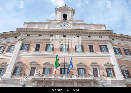 Palazzo Montecitorio, sede della Camera della Repubblica italiana, Roma, Italia Foto Stock