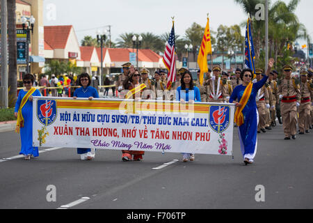 Orange County, City of Westminster, nel sud della California, Stati Uniti d'America, 21 febbraio 2015, Little Saigon, Vitenamese-American comunità, TET Parade Tet festeggia il nuovo anno lunare Foto Stock