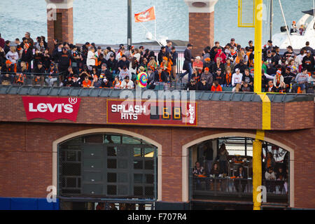 San Francisco, California, Stati Uniti d'America, 16 ottobre 2014, AT&T Park, Baseball Stadium, SF Giants versus St. Louis Cardinals, National League Championship Series (gli NLC) Foto Stock