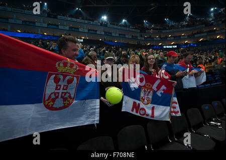 Londra, Regno Unito. 22 Novembre, 2015. Tennis ATP Tour Finals. Giorno 8. Credit: Azione Plus immagini di sport/Alamy Live News Foto Stock