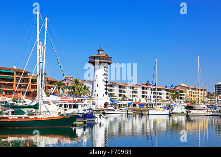 Marina di Puerto Vallarta, Messico Foto Stock