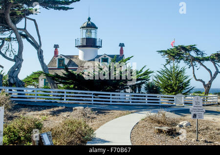 Point Pinos lighthouse, Pacific Grove California Foto Stock