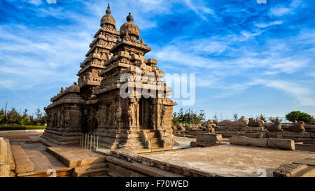 Shore tempio di Mahabalipuram, Tamil Nadu, India Foto Stock