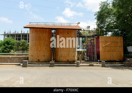 Impianto di trattamento dei liquami, sikandarabad, Hyderabad, Andhra Pradesh, India, Asia Foto Stock