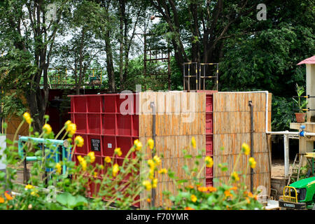 Impianto di trattamento dei liquami, sikandarabad, Hyderabad, Andhra Pradesh, India, Asia Foto Stock