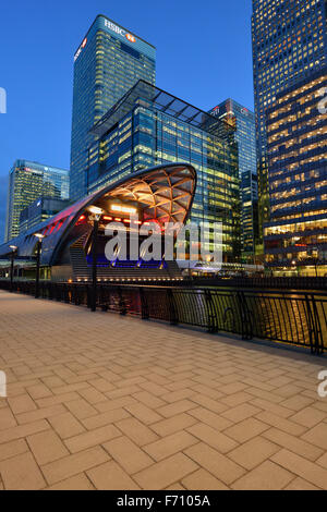 Luogo Crossrail, West India Quay,Canary Wharf station wagon, Docklands, London E14, Regno Unito Foto Stock