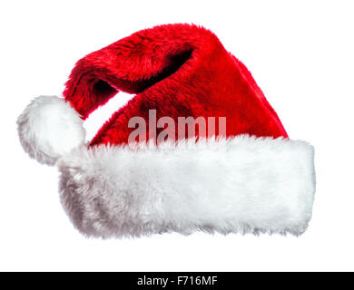 Santa hat su bianco Foto Stock