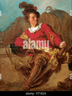 Jean-Honoré Fragonard - Jean Claude Richard Abate di Saint Non, vestito "l'Espagnole' Foto Stock