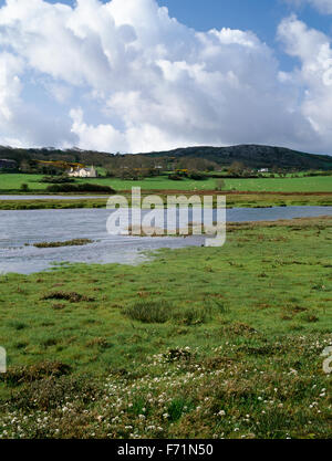 Pentre Eiriannell, casa dei fratelli di Morris nel XVIII secolo. Situato a seaward fine Dulas Beach, Anglesey, Galles del Nord, Regno Unito Foto Stock