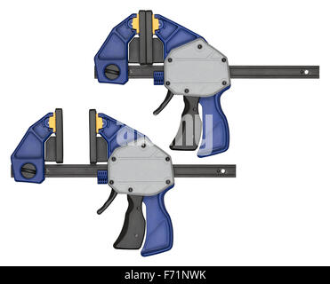 Bar moderno la fascetta con quick release. Lo strumento può essere utilizzato in falegnameria, carpenteria o altri mestieri. Foto Stock