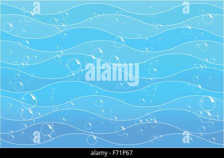 Immagine vettoriale delle onde del mare. Gli effetti di trasparenza utilizzati. Illustrazione Vettoriale