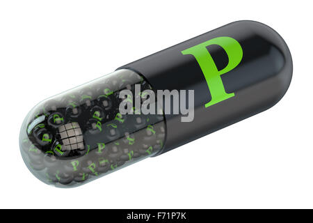 Pillole con fosforo elemento P integratori dietetici Foto Stock
