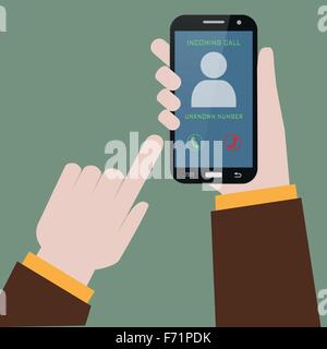 Ricezione di chiamate telefoniche Illustrazione Vettoriale