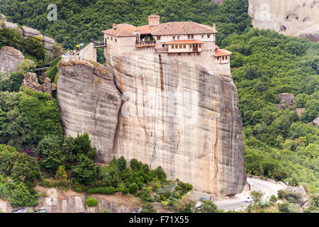 Santo Monastero di Roussanou, Meteora, Tessaglia, Grecia Foto Stock