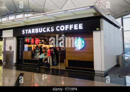Hong kong Starbucks Coffee shop Foto Stock