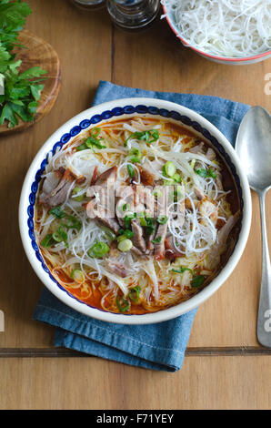 Singapore zuppa laksa Foto Stock