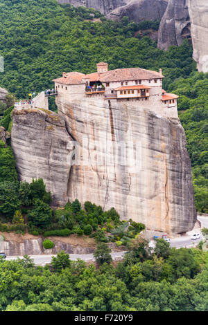 Santo Monastero di Roussanou, Meteora, Tessaglia, Grecia Foto Stock