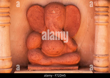 Shri Varadcinak Ganesh Tempio, Shri Varad Vinayak Ganesh Mandir, replica Ganpati, Ashtavinayak, Mahad, India, Asia Foto Stock