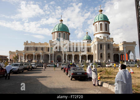 Bolo Medhane Alem chiesa, Etiopia, Addis Abeba, Africa Foto Stock