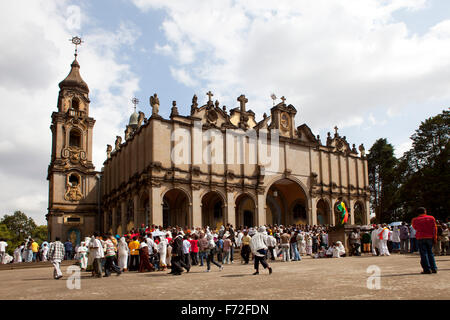 La santa Trinità kidist selassie, Addis Abeba, Etiopia, Africa Foto Stock