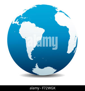 In sud America e Africa Mondo Globale Foto Stock