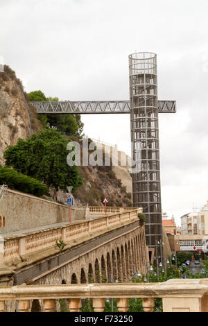 Cartagena ascensore panoramico ascensore in Murcia Spagna. Foto Stock