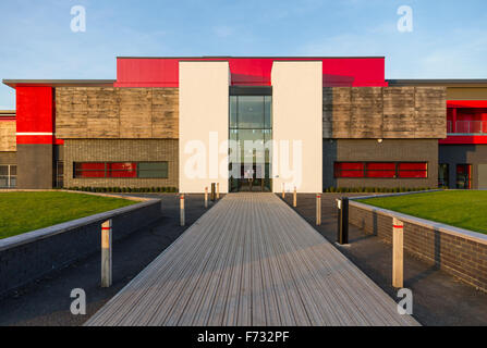 Broashurst Park. Il nuovo terreno per il club calcistico FC Regno di Manchester, in Moston, Manchester, Inghilterra. Foto Stock