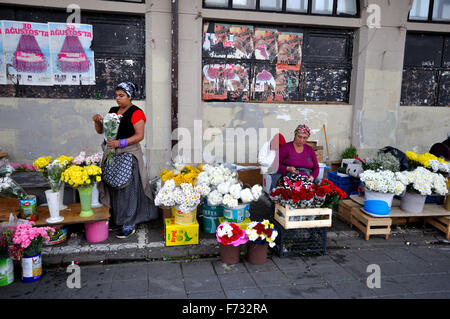 Venditori di fiori in Kadikoy, Istanbul, Turchia Foto Stock