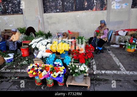 Venditori di fiori in Kadikoy, Istanbul, Turchia Foto Stock