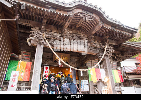 I colori autunnali,Oyama-dera temple,Mt Oyama,Isehara city, nella prefettura di Kanagawa, Giappone Foto Stock