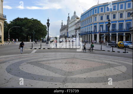 Paseo de Marti. Centro di l'Avana vecchia città in Cuba, visualizzazione a monumenti architettonici. Foto Stock