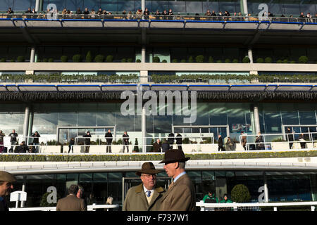 Ascot raceday, 21 novembre 2016. I proprietari delle corse ippiche nella Parade Ring prima della gara. Foto Stock