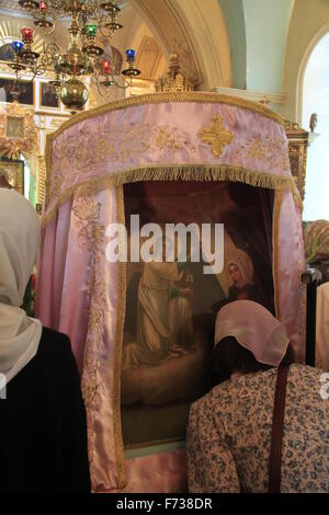 Israele, Ein Karem, la chiesa russo-ortodossa Visitazione giornata a Madonna di Kazan chiesa nel convento di Gorny Foto Stock