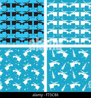 In inverno il vettore senza giunture set di sfondo Illustrazione Vettoriale