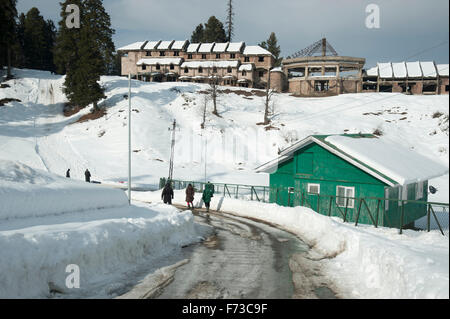 Paesaggio innevato, gulmarg, kashmir, india, asia Foto Stock