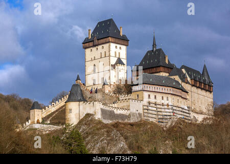 Il castello di Karlstejn, Repubblica Ceca Foto Stock