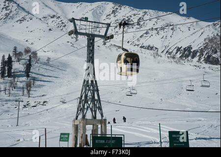 Gulmarg Gondola, funivia, Distretto Baramulla, Alambal Road, Gulmarg, Jammu e Kashmir, territorio dell'Unione, India Foto Stock