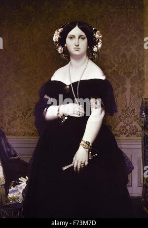 Jean Auguste Dominique Ingres - Madame Moitessier - 1851 Foto Stock