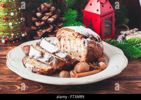 Torta di Natale - Lo Stollen Foto Stock