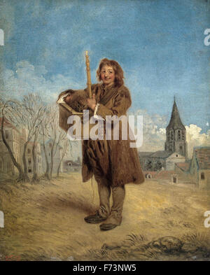 Jean-Antoine Watteau - Savoyard con una marmotta Foto Stock