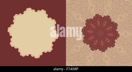 Cartolina in stile orientale Illustrazione Vettoriale