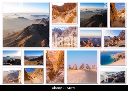 Egitto Penisola del Sinai collage Foto Stock