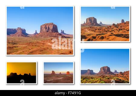 Il Monument Valley collage Foto Stock