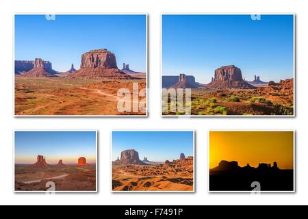 Il Monument Valley collage Foto Stock