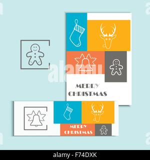 Set di modelli di Natale Illustrazione Vettoriale