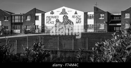UVF murale di Mount Vernon, Belfast nord. Foto Stock