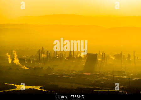 Sunrise di Haifa come visto da Louis Promenade Foto Stock