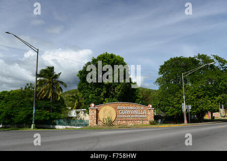 Ingresso della città di Guayanilla, Puerto Rico. USA il territorio. Isola dei caraibi. Foto Stock